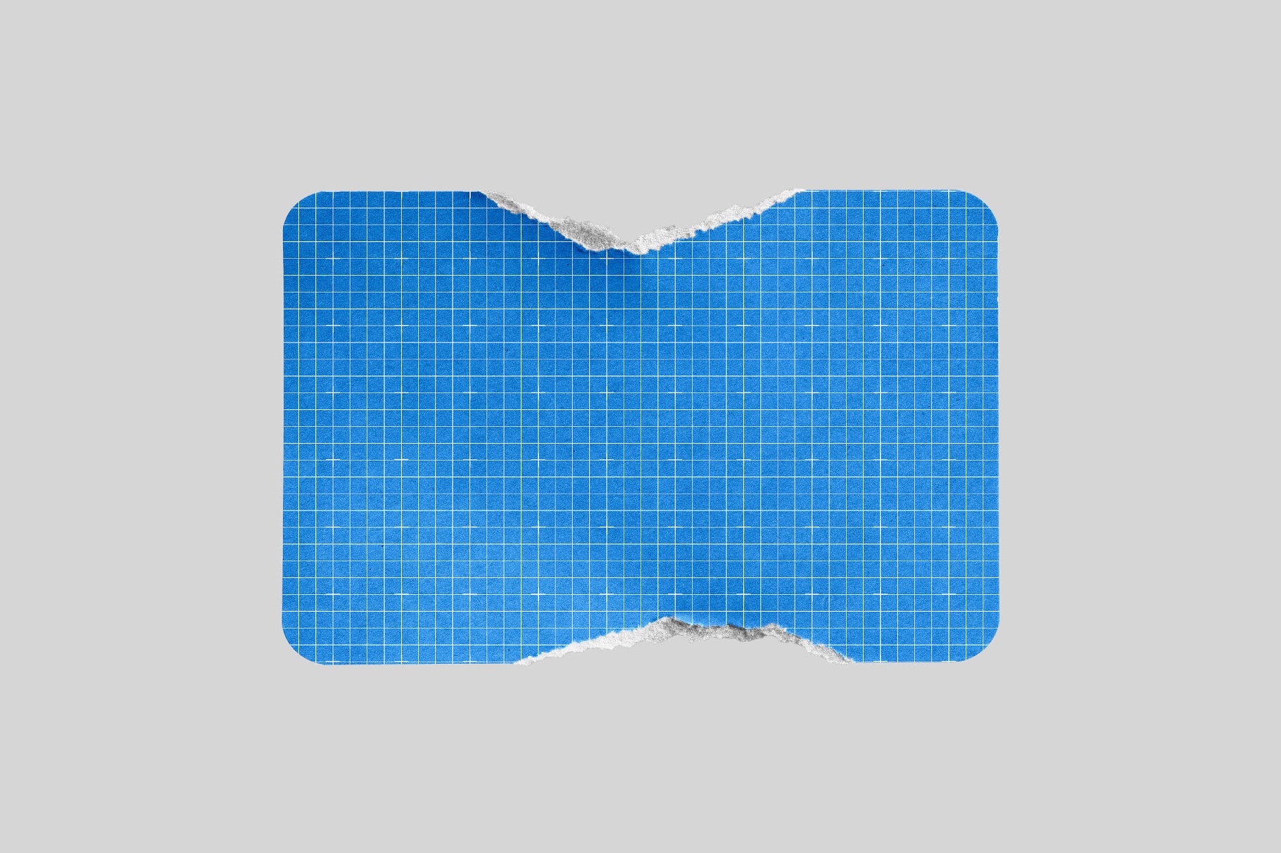 Ripped Rectangle Paper Sticker Mockup