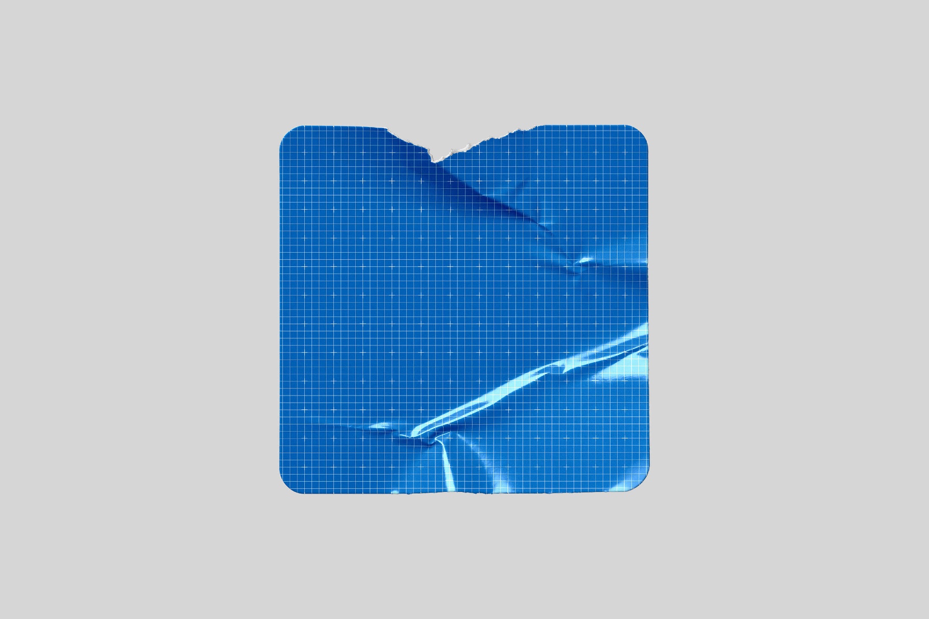 Laminated Square Sticker Mockup