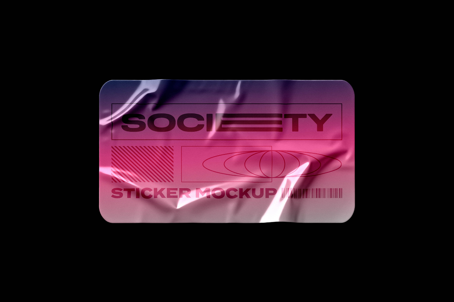 Rectangle Vinyl Sticker Mockup