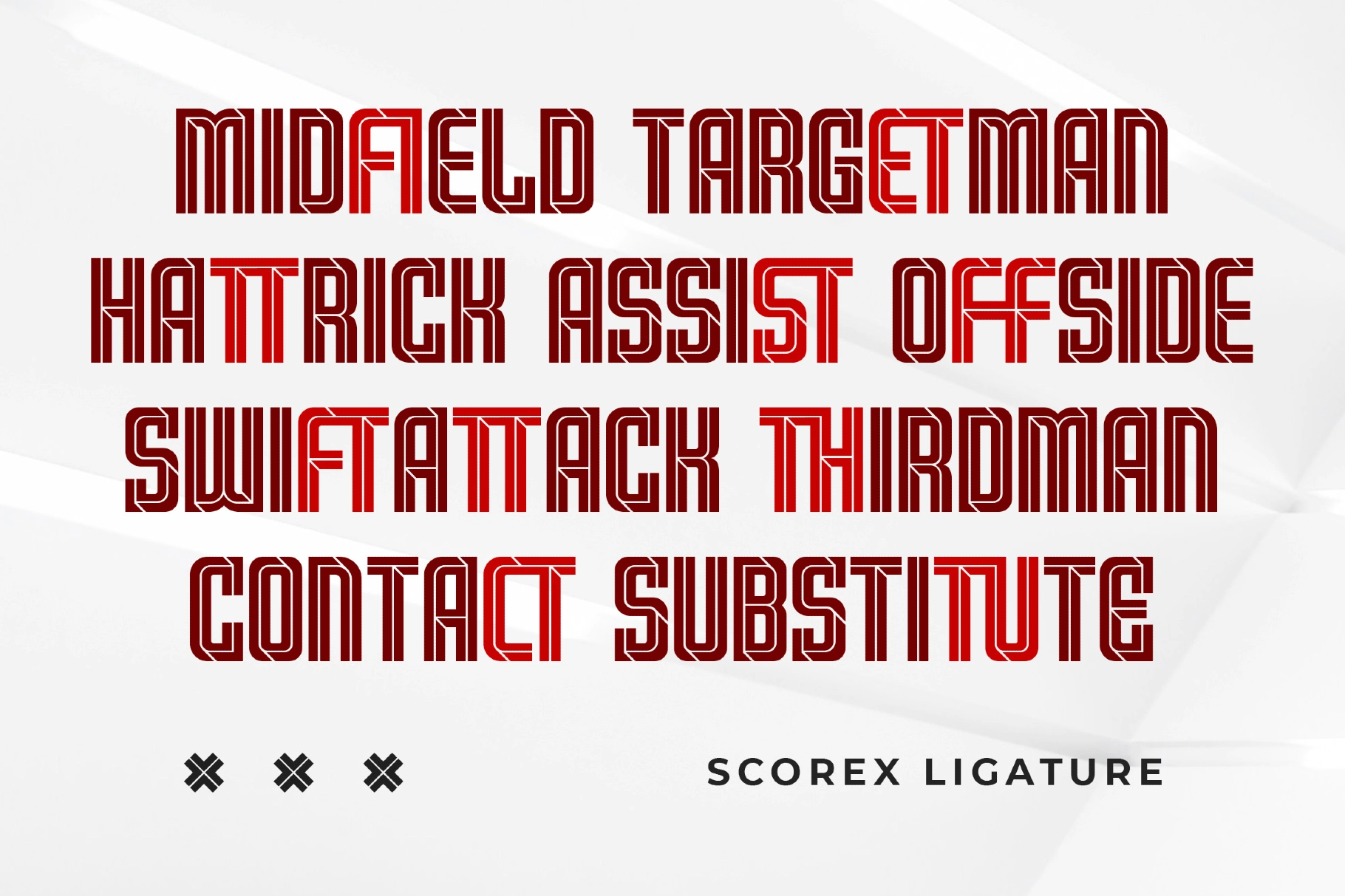 Scorex - Numberset / Nameset Sport Jersey Font