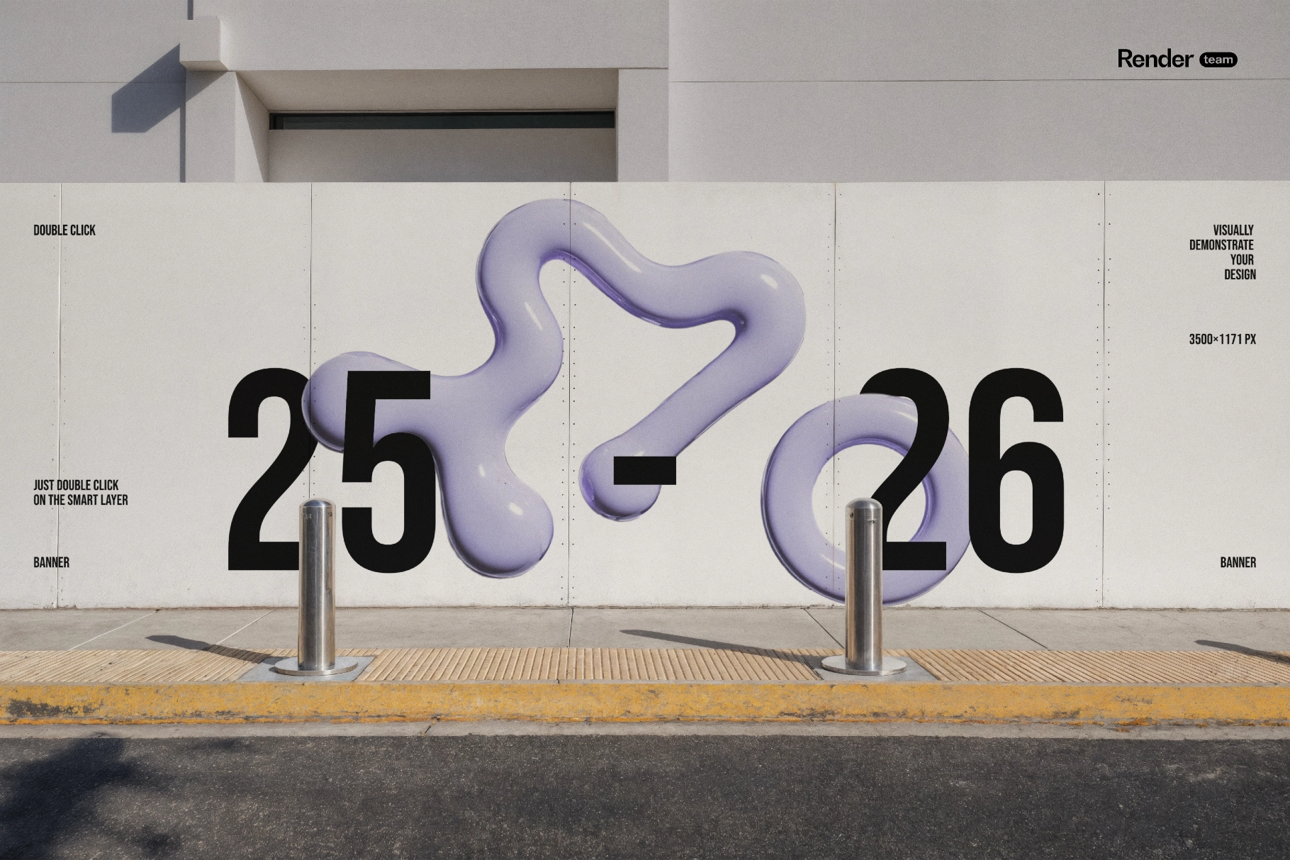 Outdoor Wall Banner Mockup