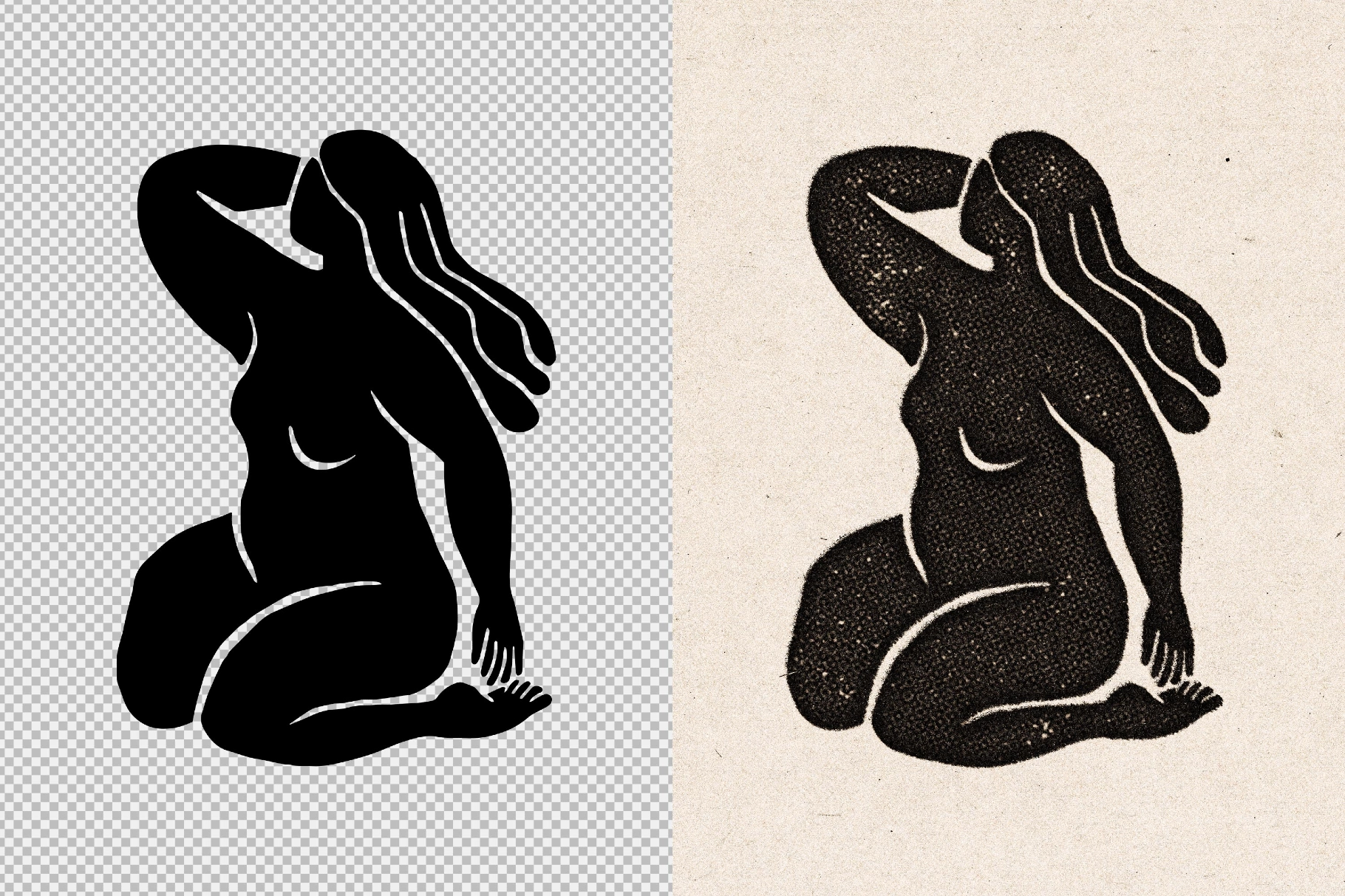 Vintage Stamp Print Effect