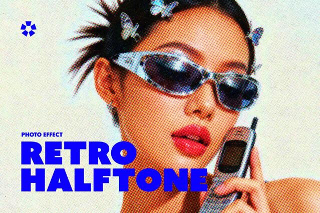 Retro Halftone Photo Effect
