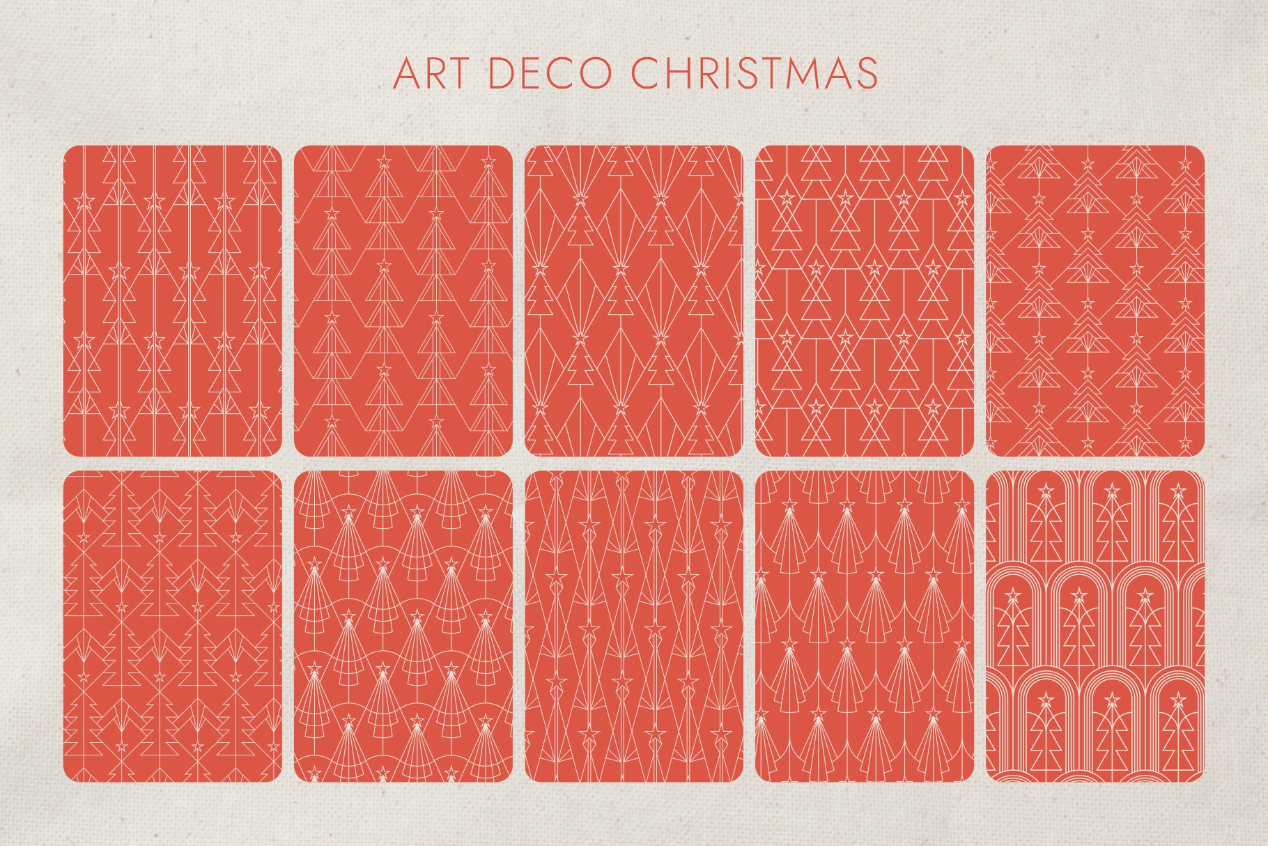 Art Deco Christmas Patterns