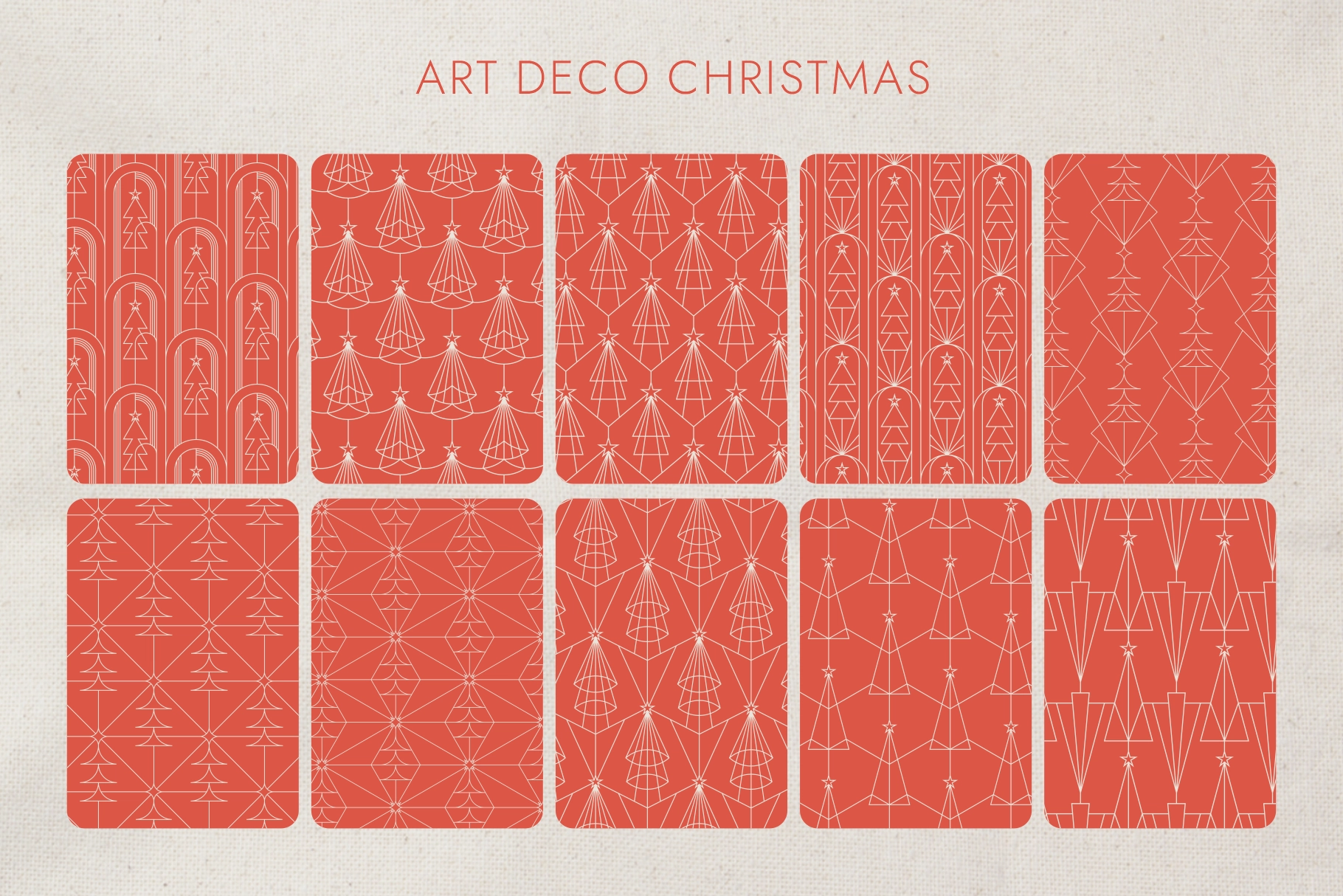 Art Deco Christmas Patterns