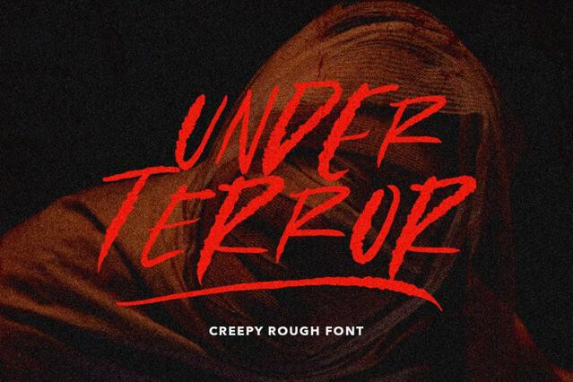 Under Terror - Creepy Rough Font
