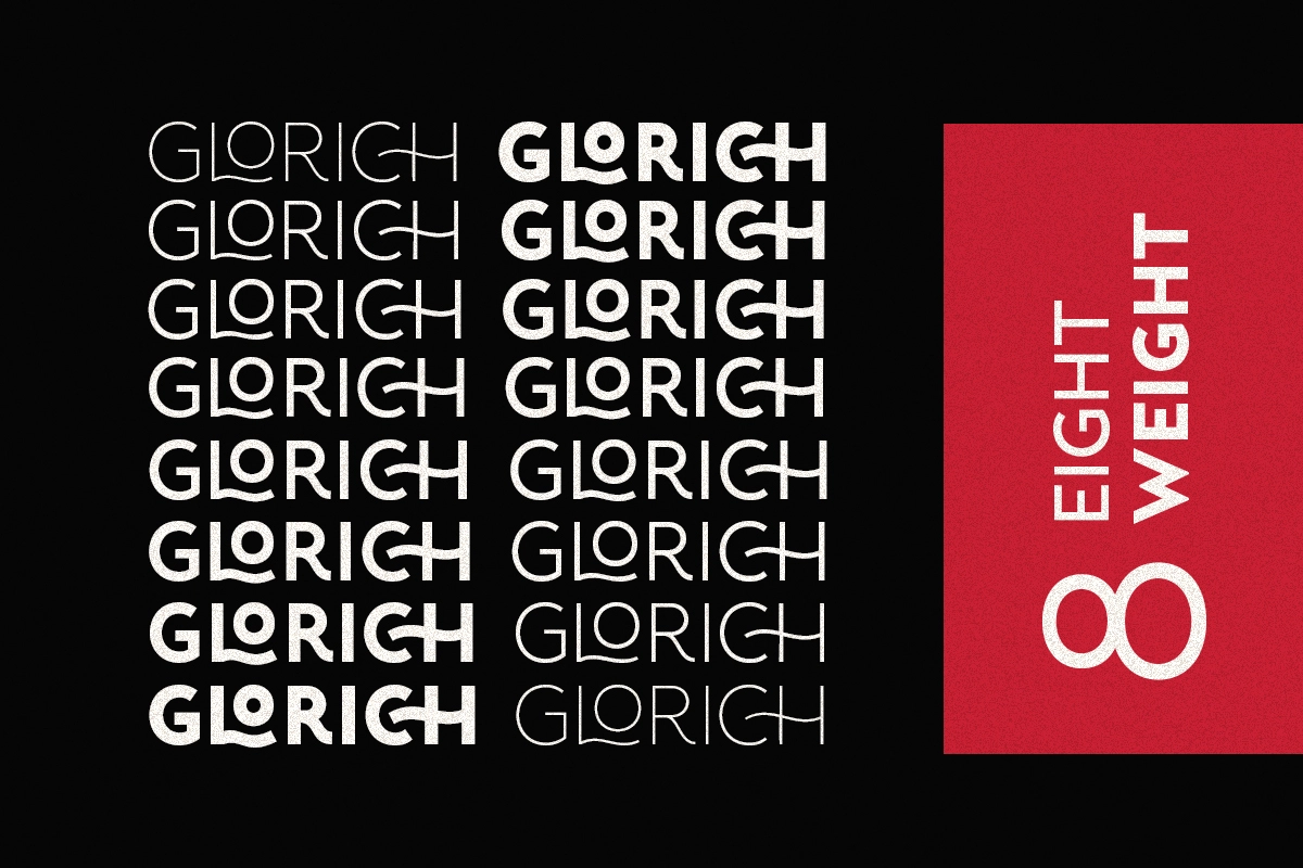 Glorich - Stylish Sans (8 fonts)