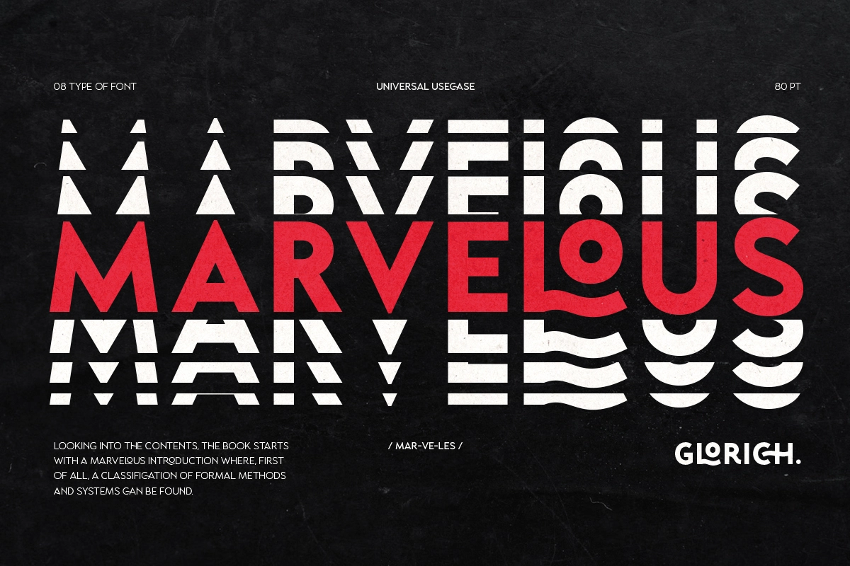 Glorich - Stylish Sans (8 fonts)