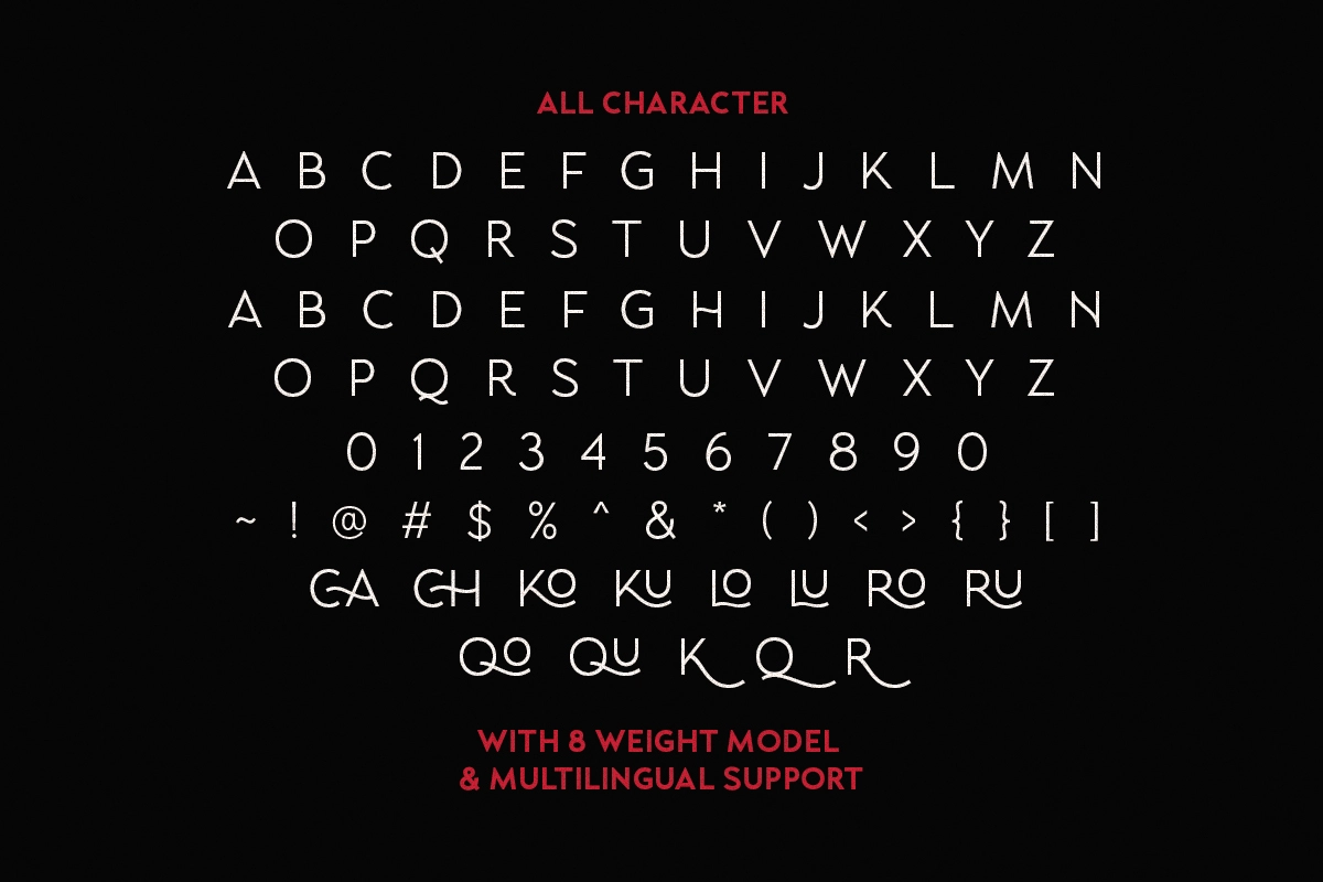 Glorich - Stylish Sans (8 fonts)
