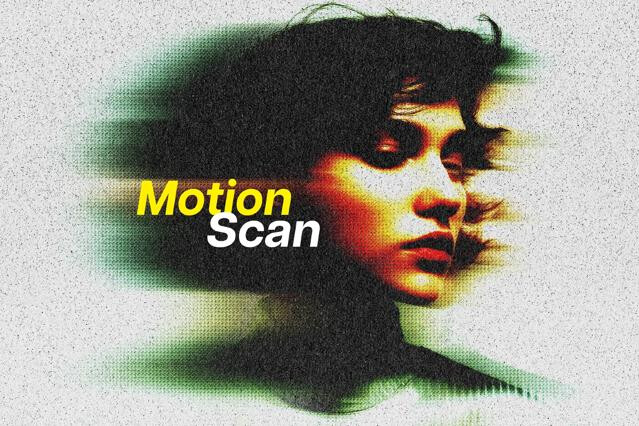 Abstract Bad Scan Photo Effect