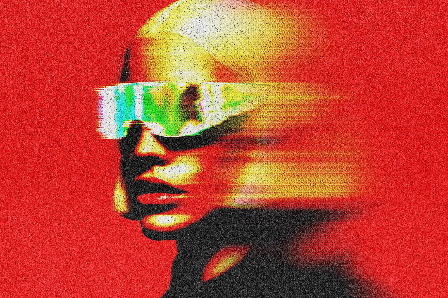 Abstract Bad Scan Photo Effect