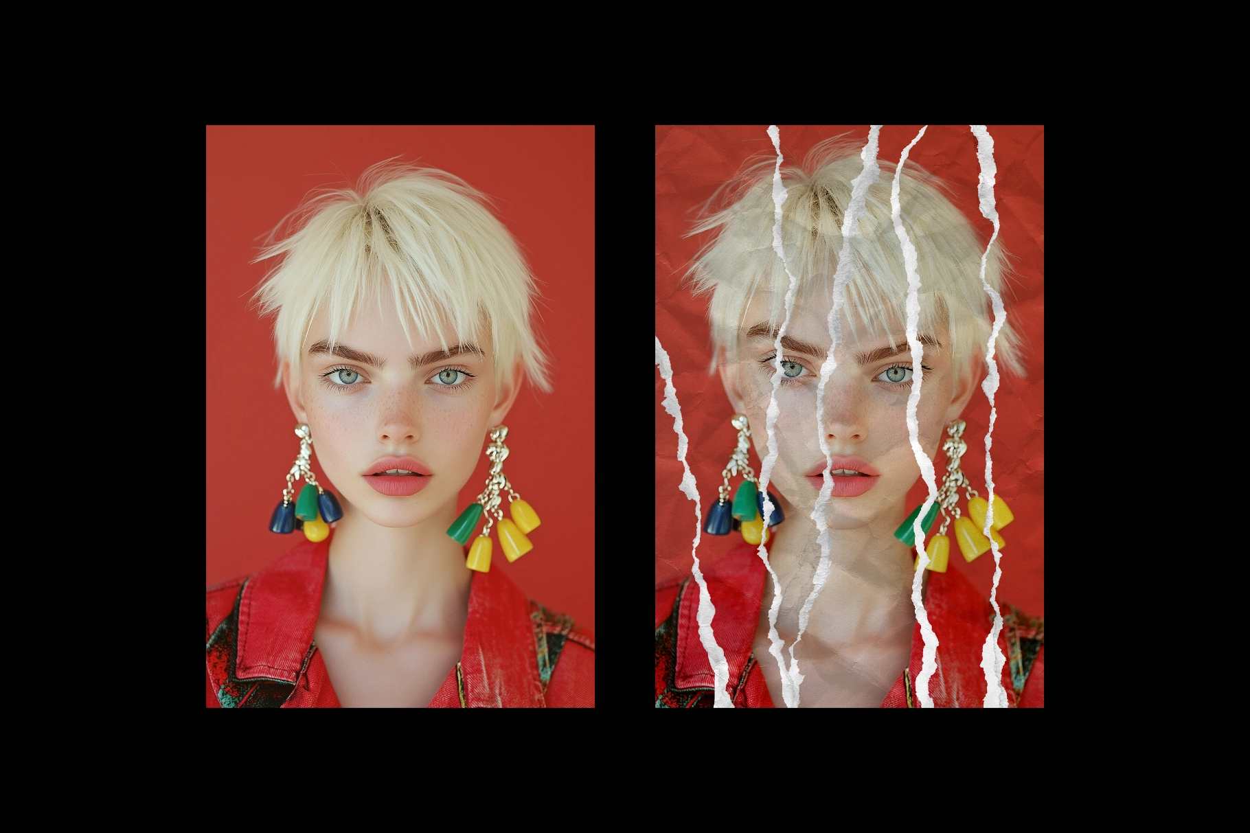 Ripped Collage Paper Photo Effect