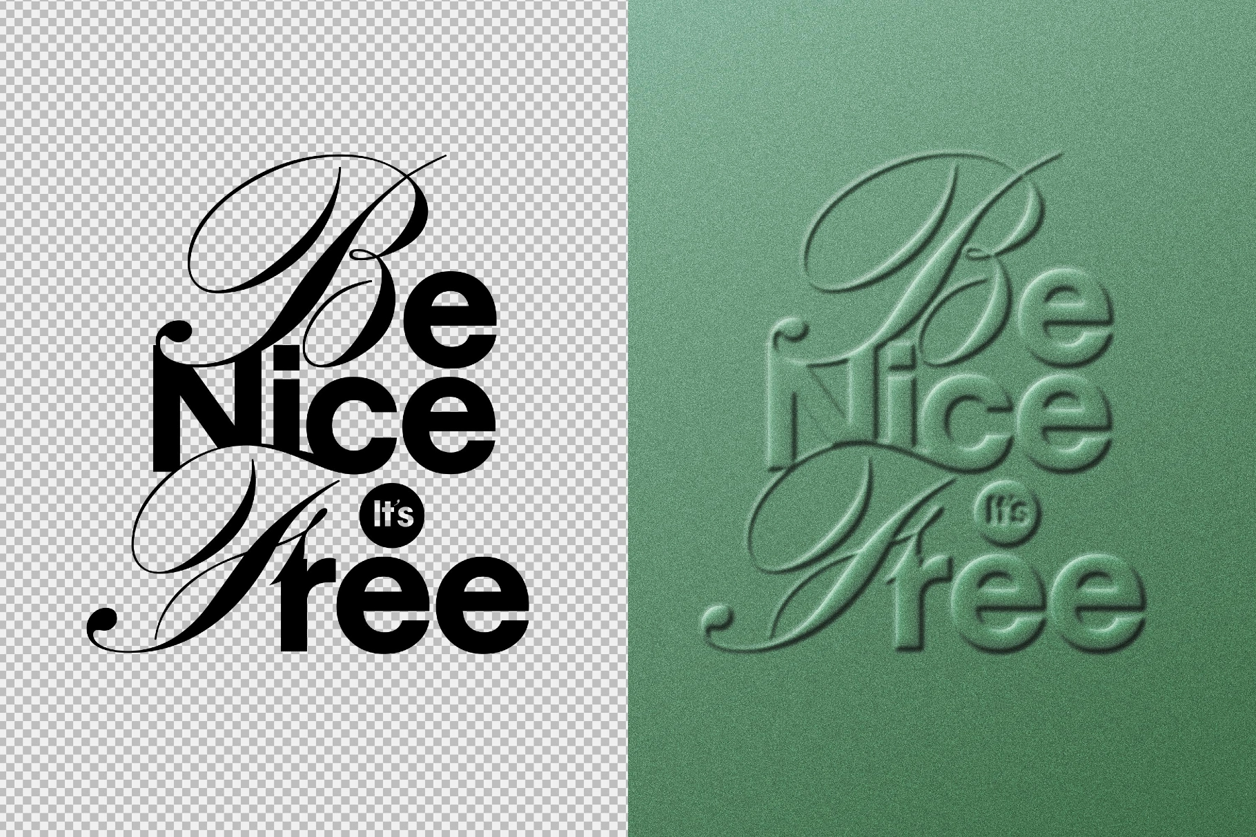 Embossing & Debossing Logo Mockup