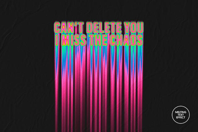 Colorful Melting Text Effect