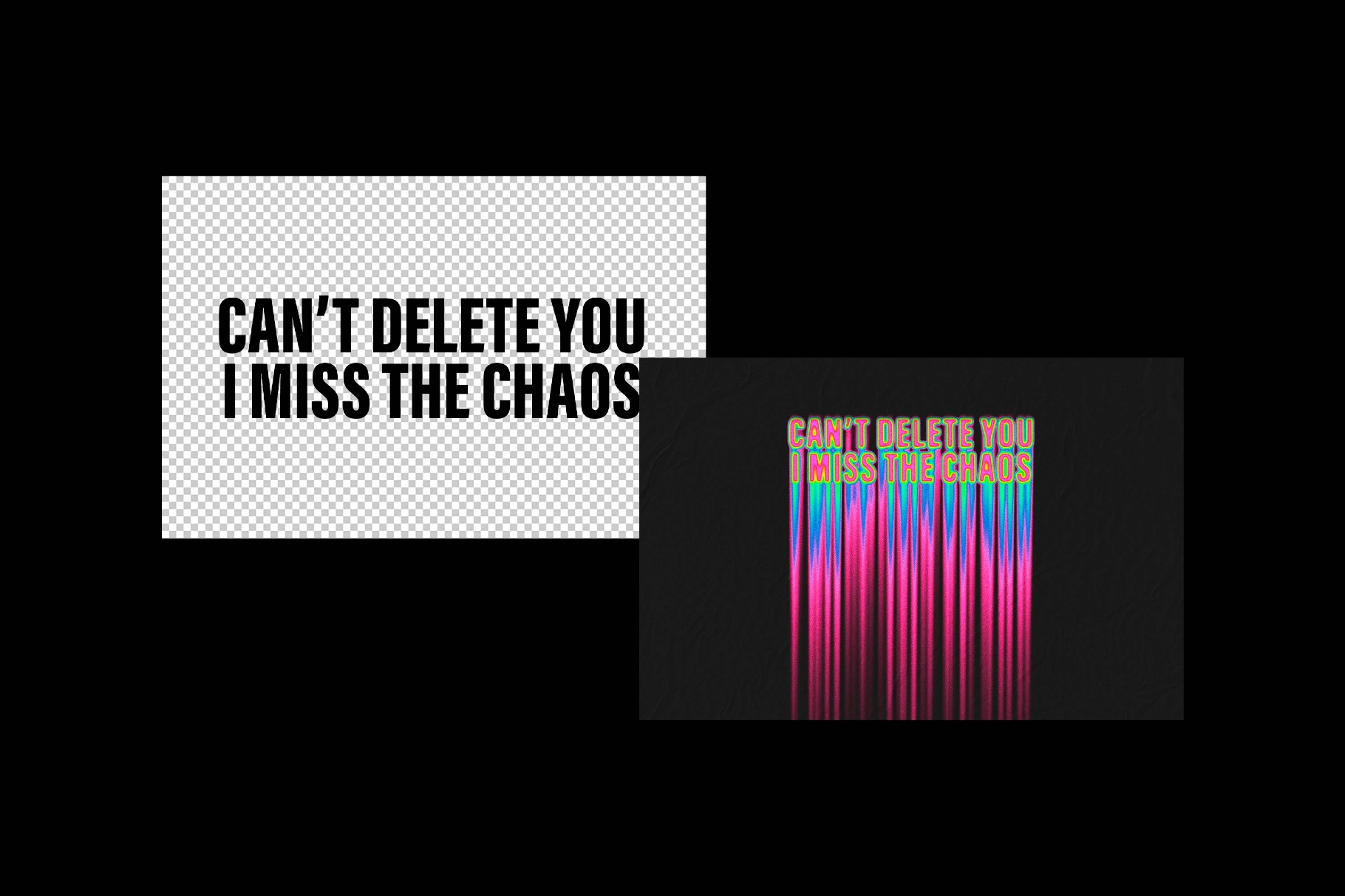 Colorful Melting Text Effect