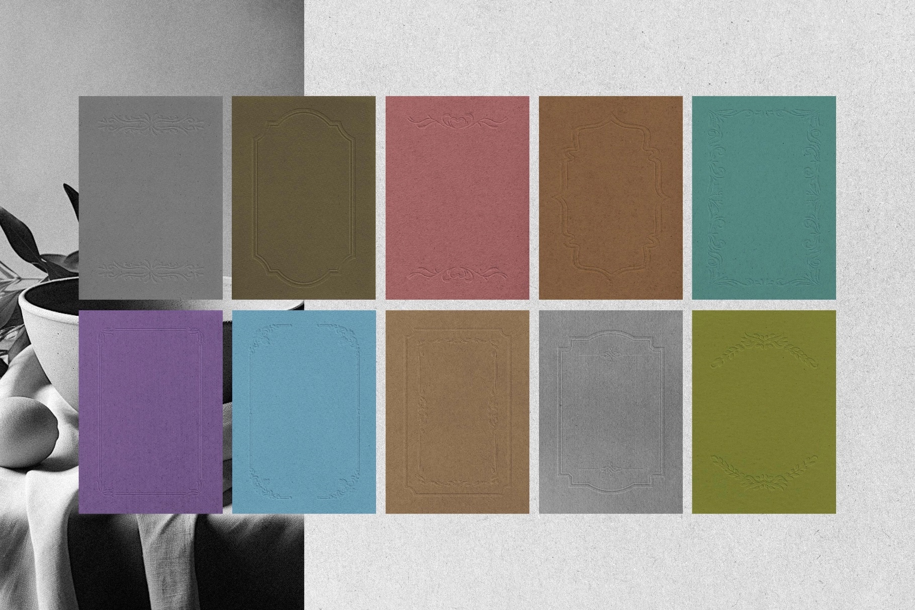 Crafted Embossed Papers & Frames