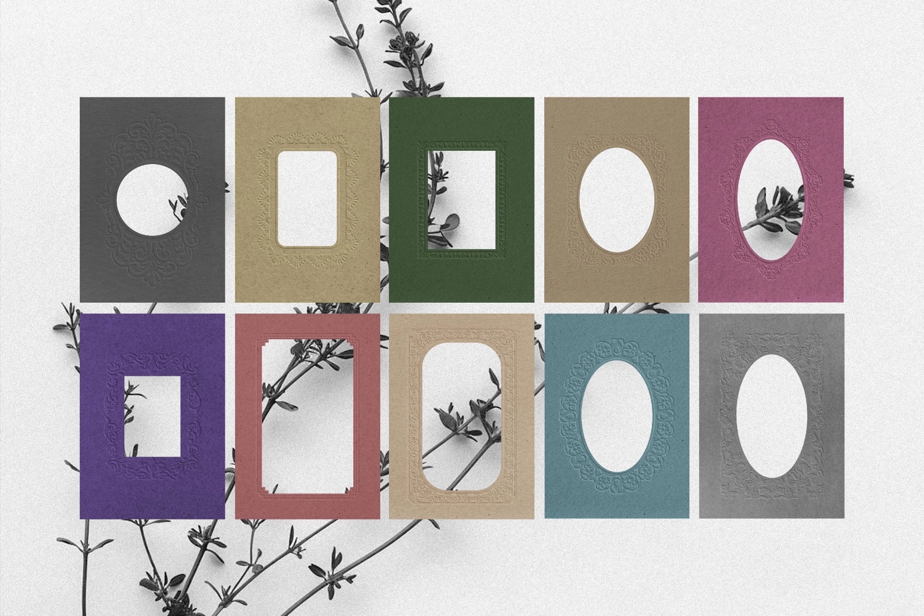 Crafted Embossed Papers & Frames