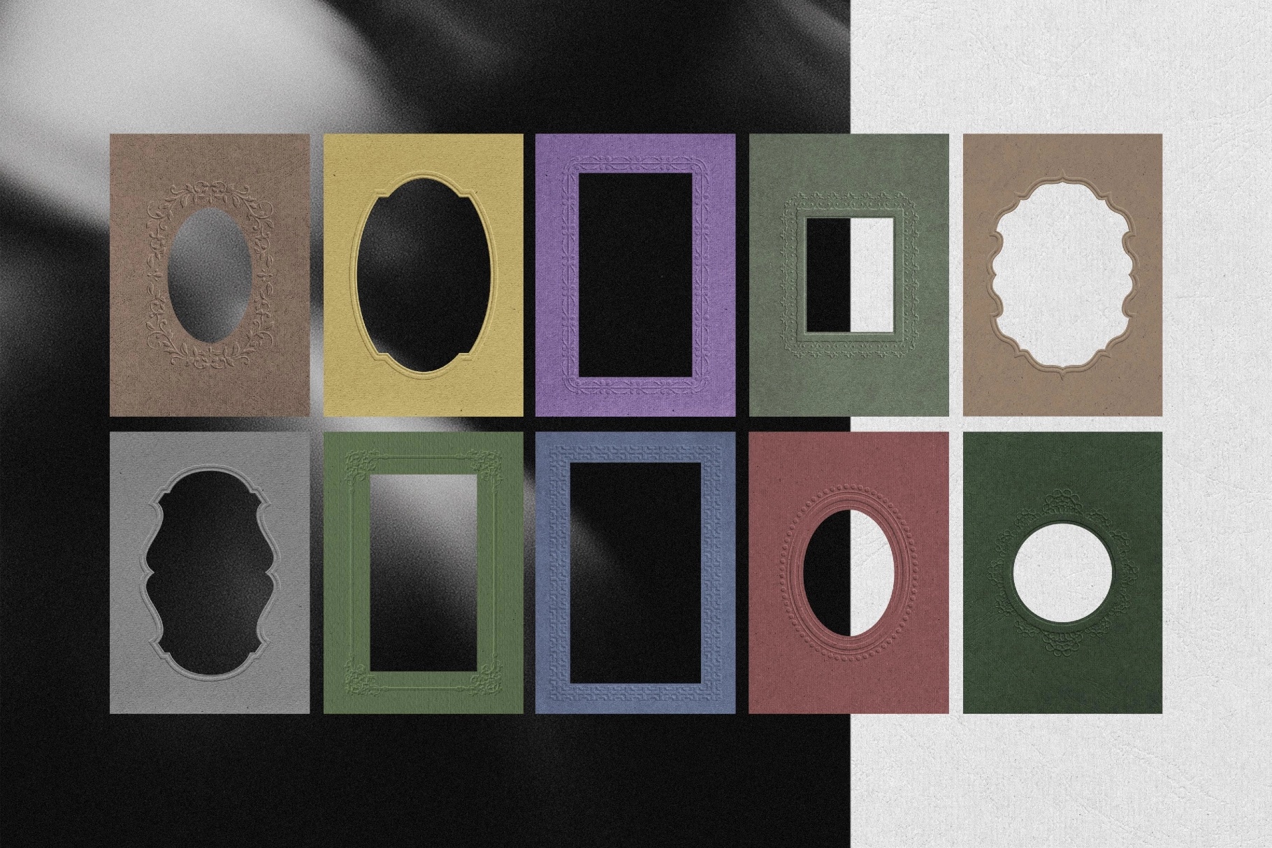 Crafted Embossed Papers & Frames