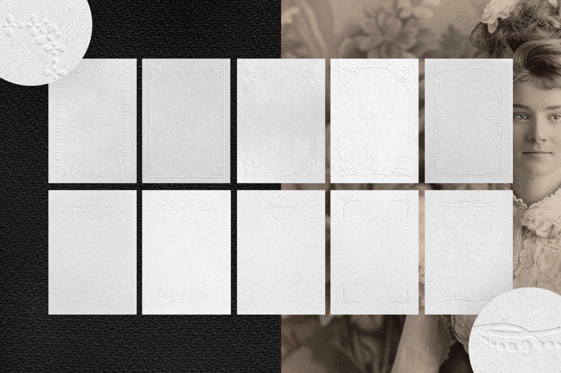 Crafted Embossed Papers & Frames