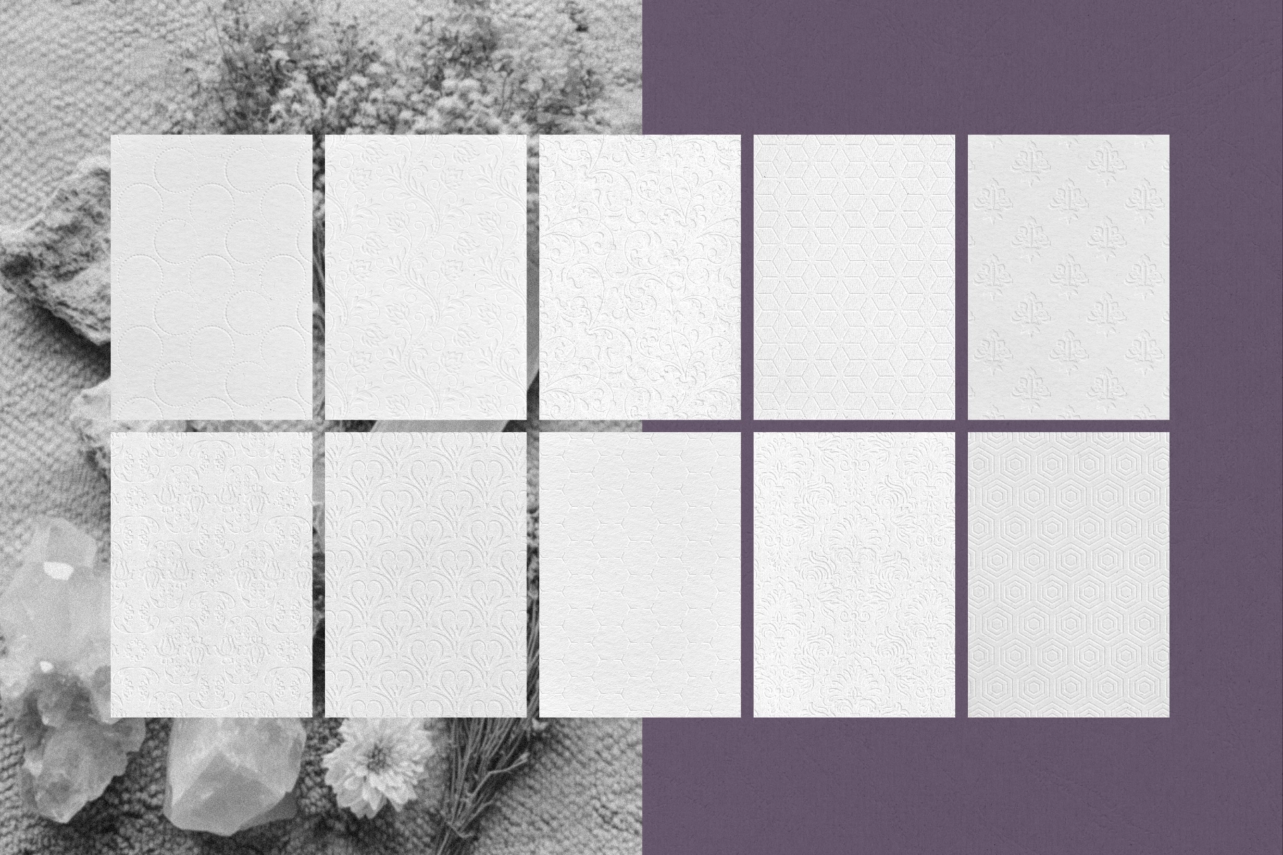 Crafted Embossed Papers & Frames