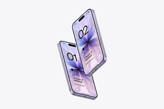 iPhone 17 Mockup | Two-Device Display