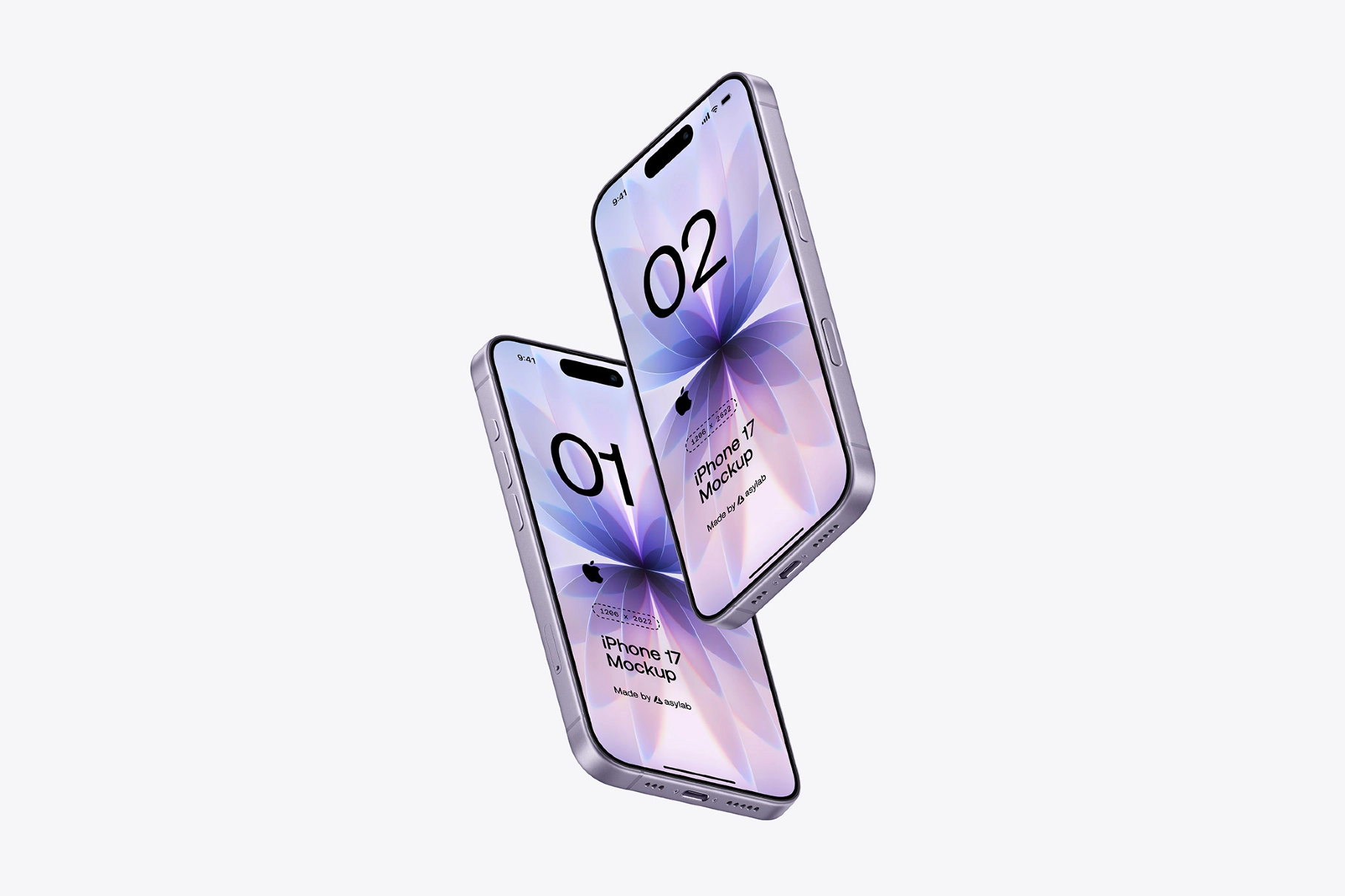 iPhone 17 Mockup | Two-Device Display
