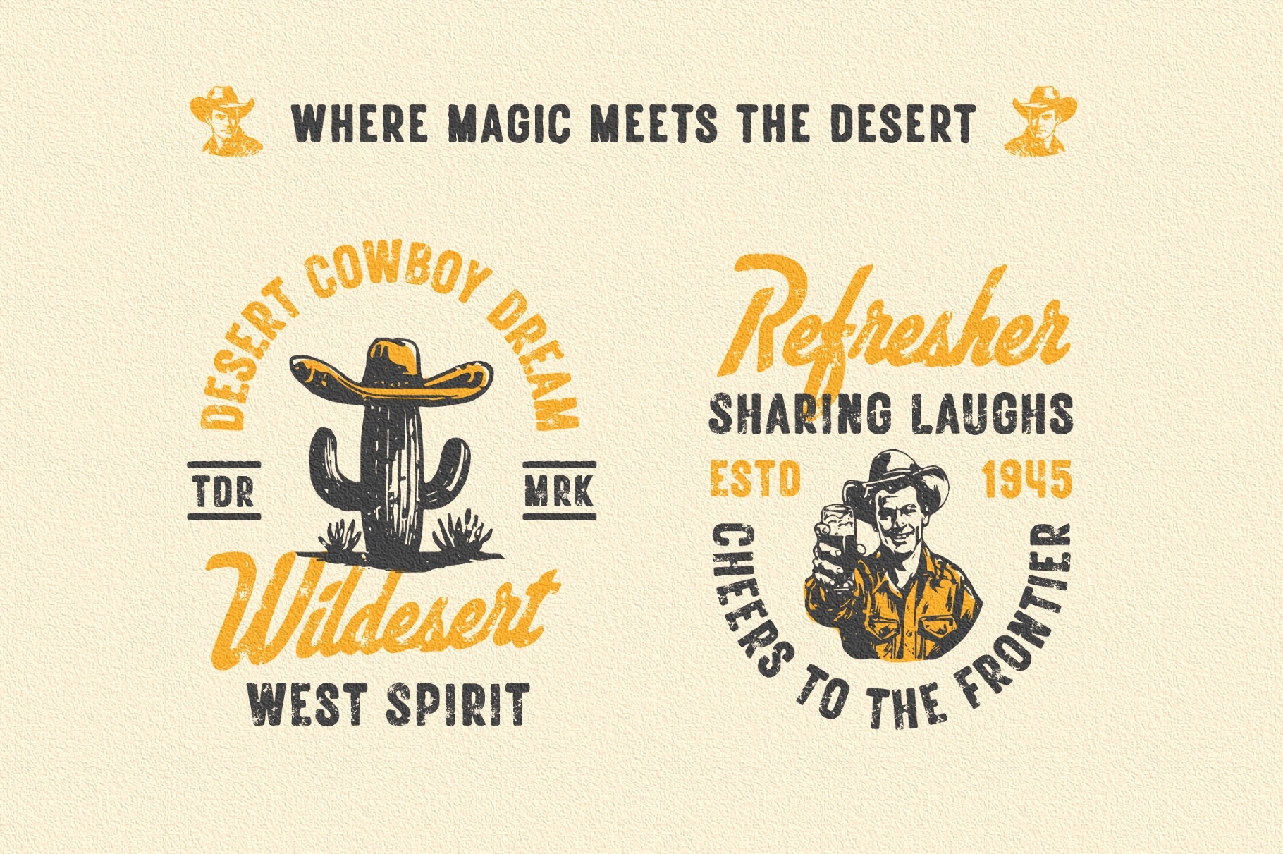 Fendesert - Vintage Stamp Font