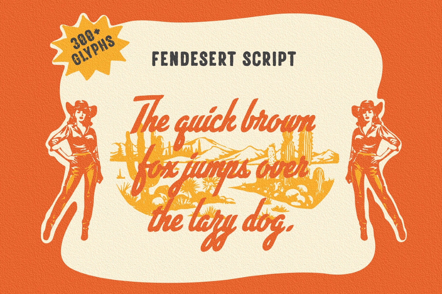 Fendesert - Vintage Stamp Font