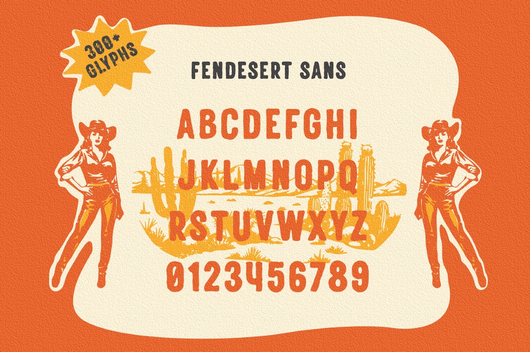 Fendesert - Vintage Stamp Font