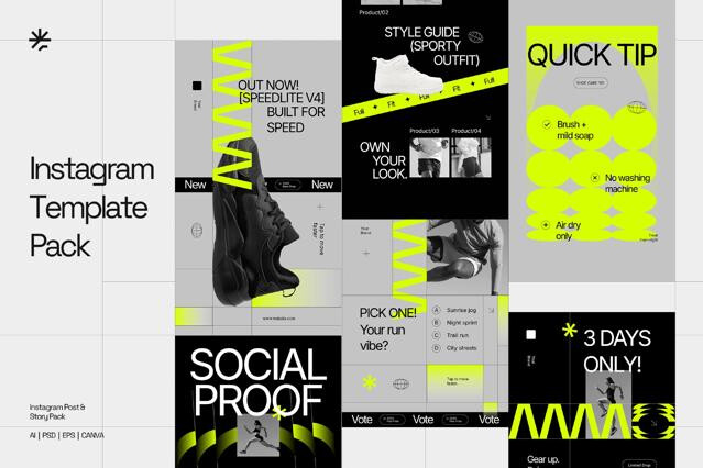 Sportea - Sportwear Instagram Template Pack