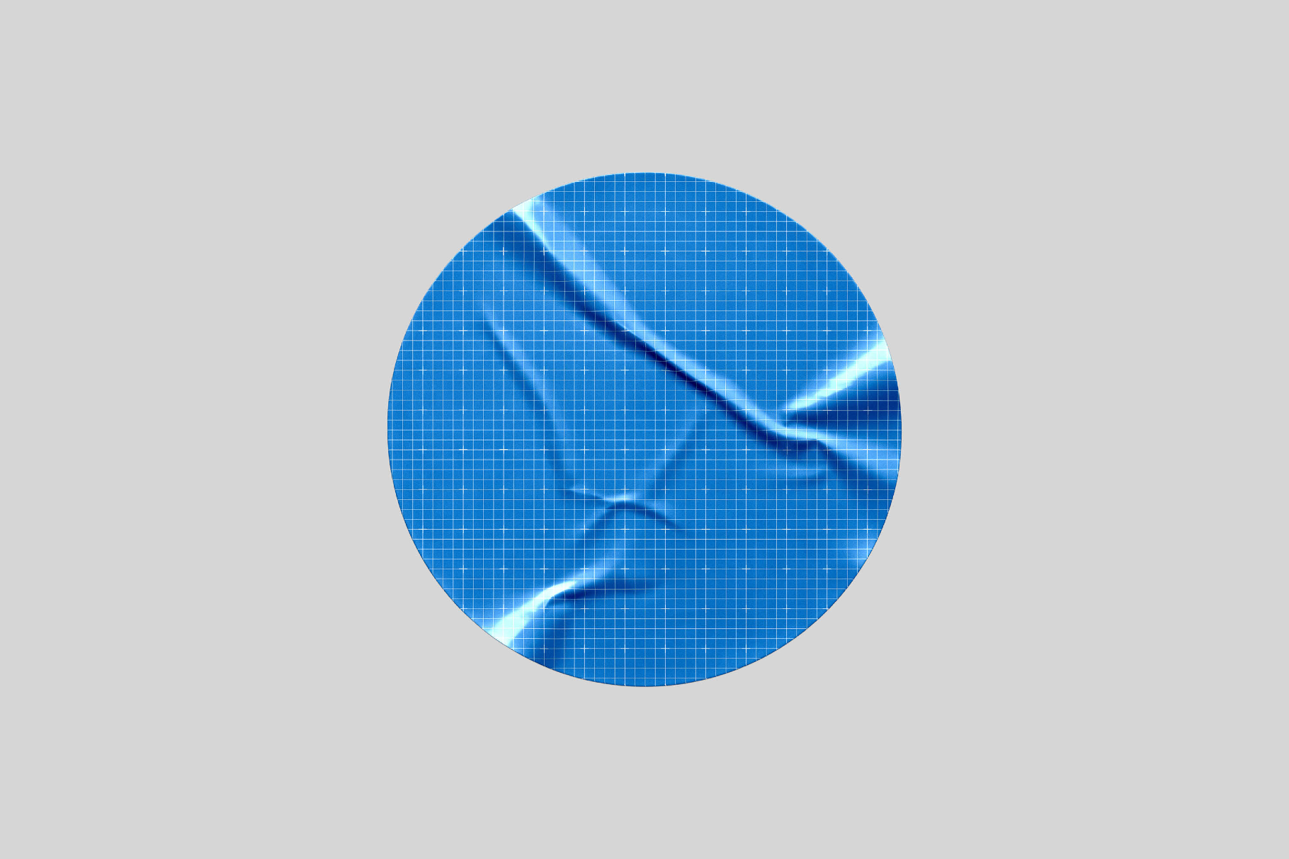 Wrinkled Round Sticker Mockup