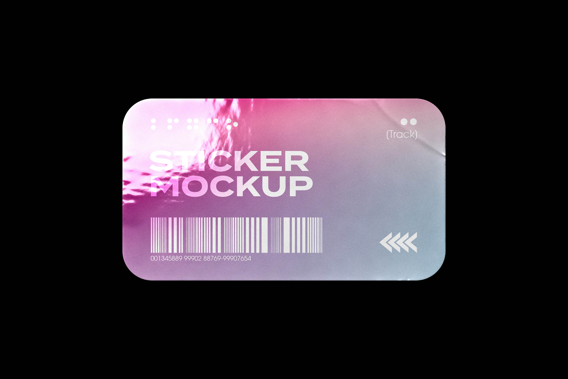 Glossy Rectangle Sticker Mockup