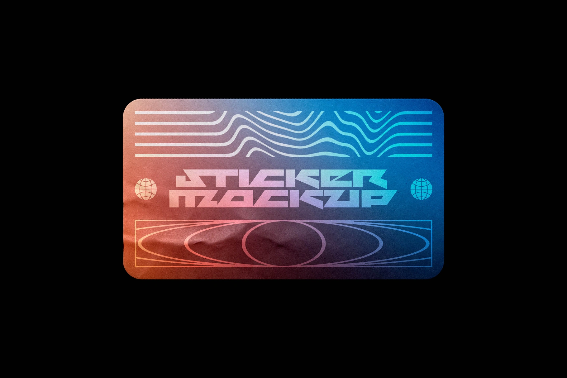 Rectangle Paper Sticker Mockup