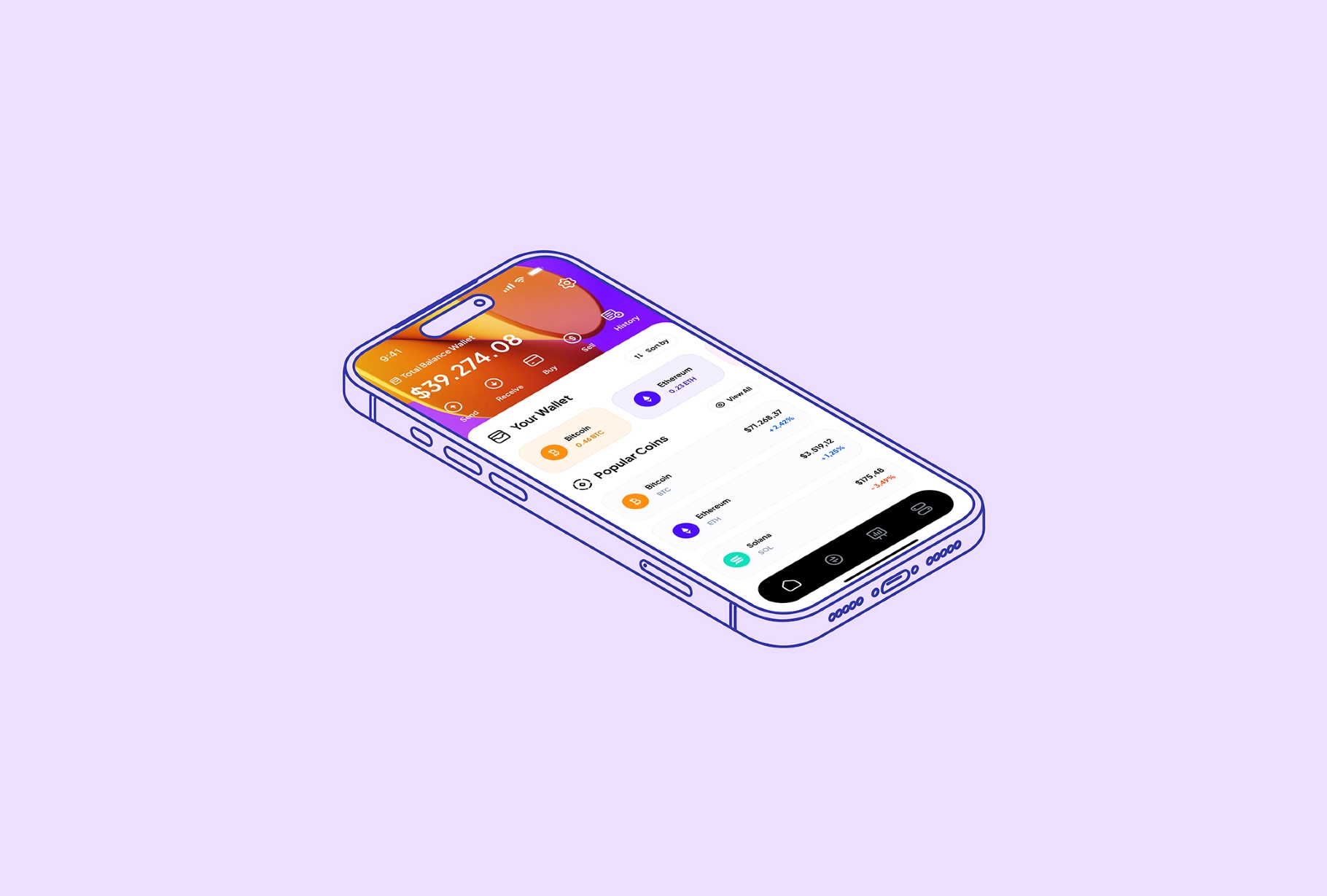 Isometric iPhone 17 Pro Vector Mockup