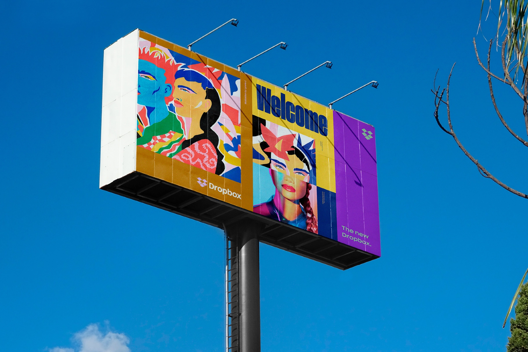 Skyline Box Billboard Mockup