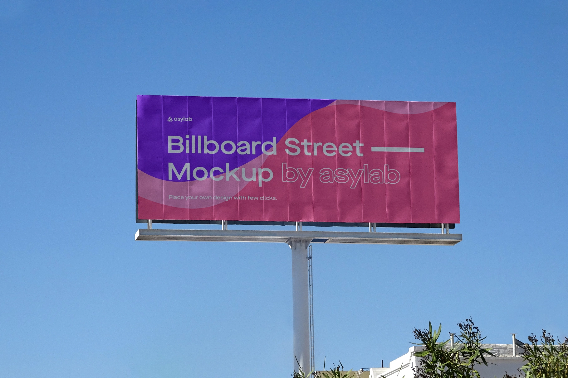 Single-Pole Billboard Mockup