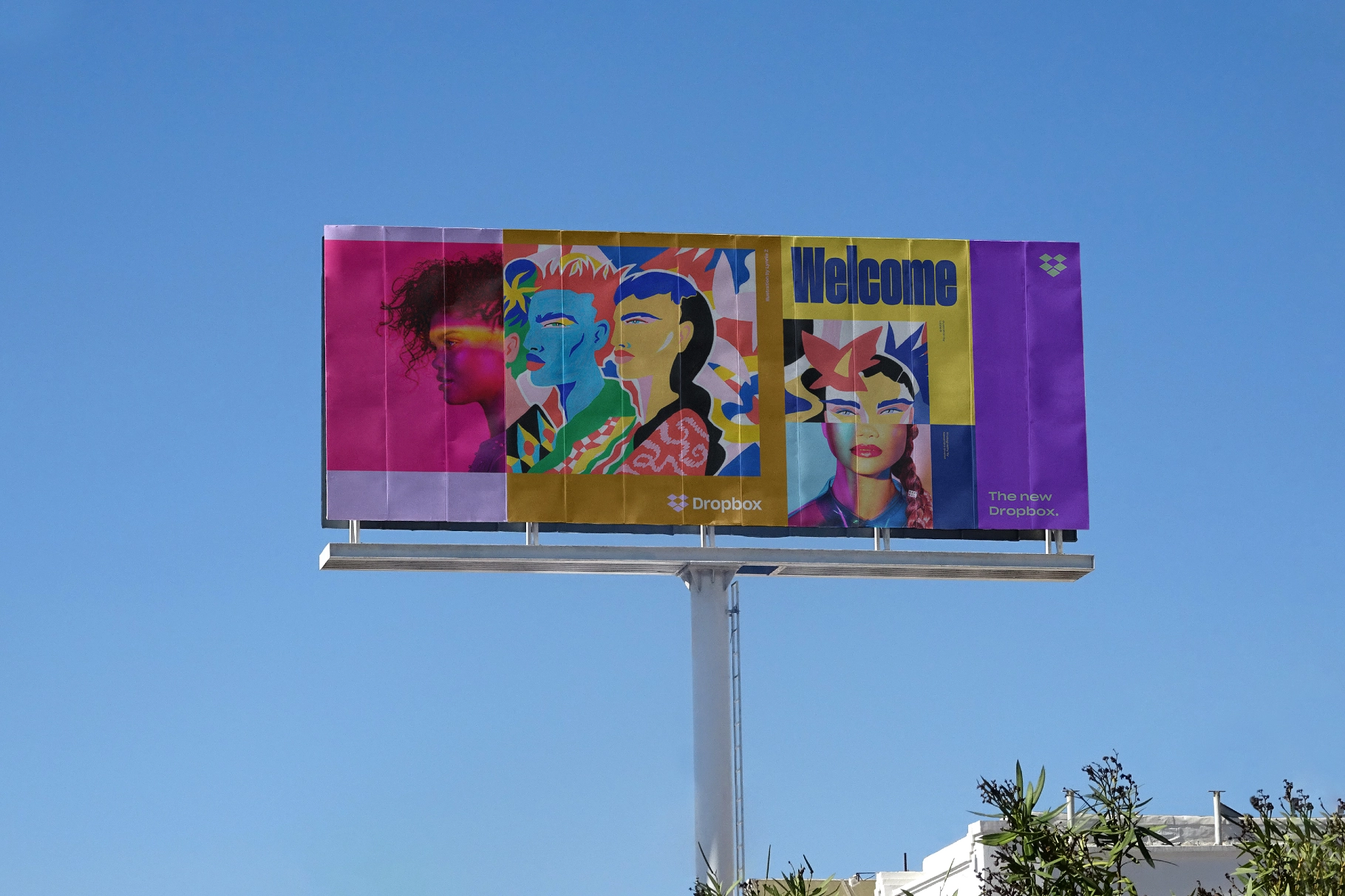 Single-Pole Billboard Mockup