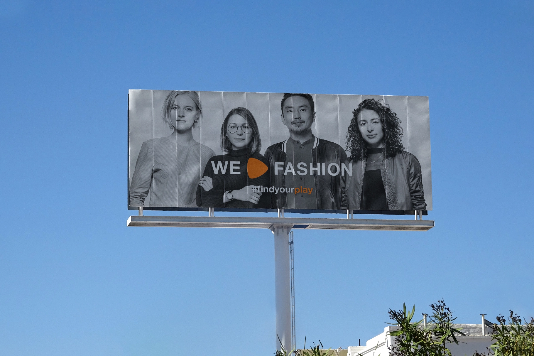 Single-Pole Billboard Mockup