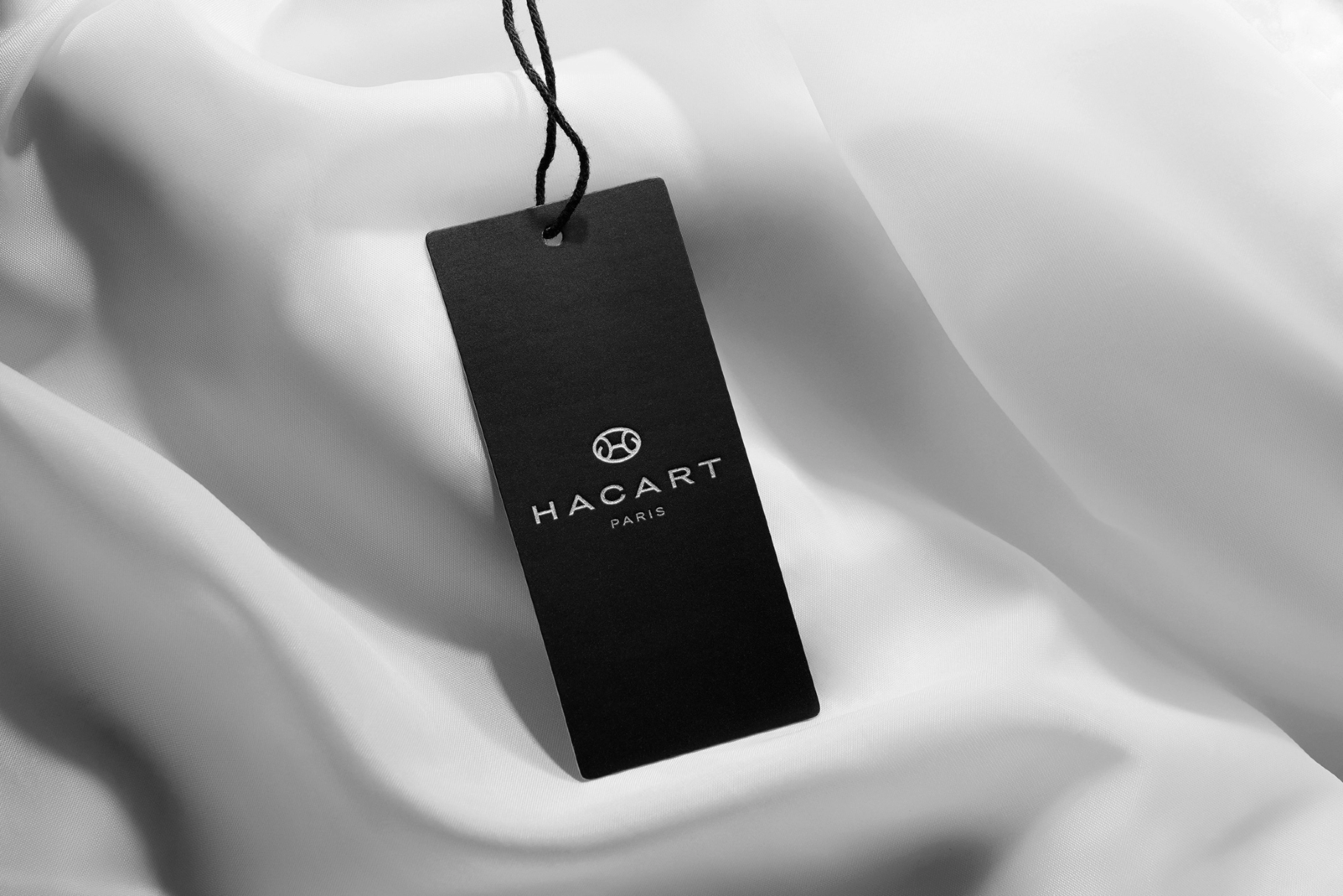 Silk Drape Hang Tag Mockup