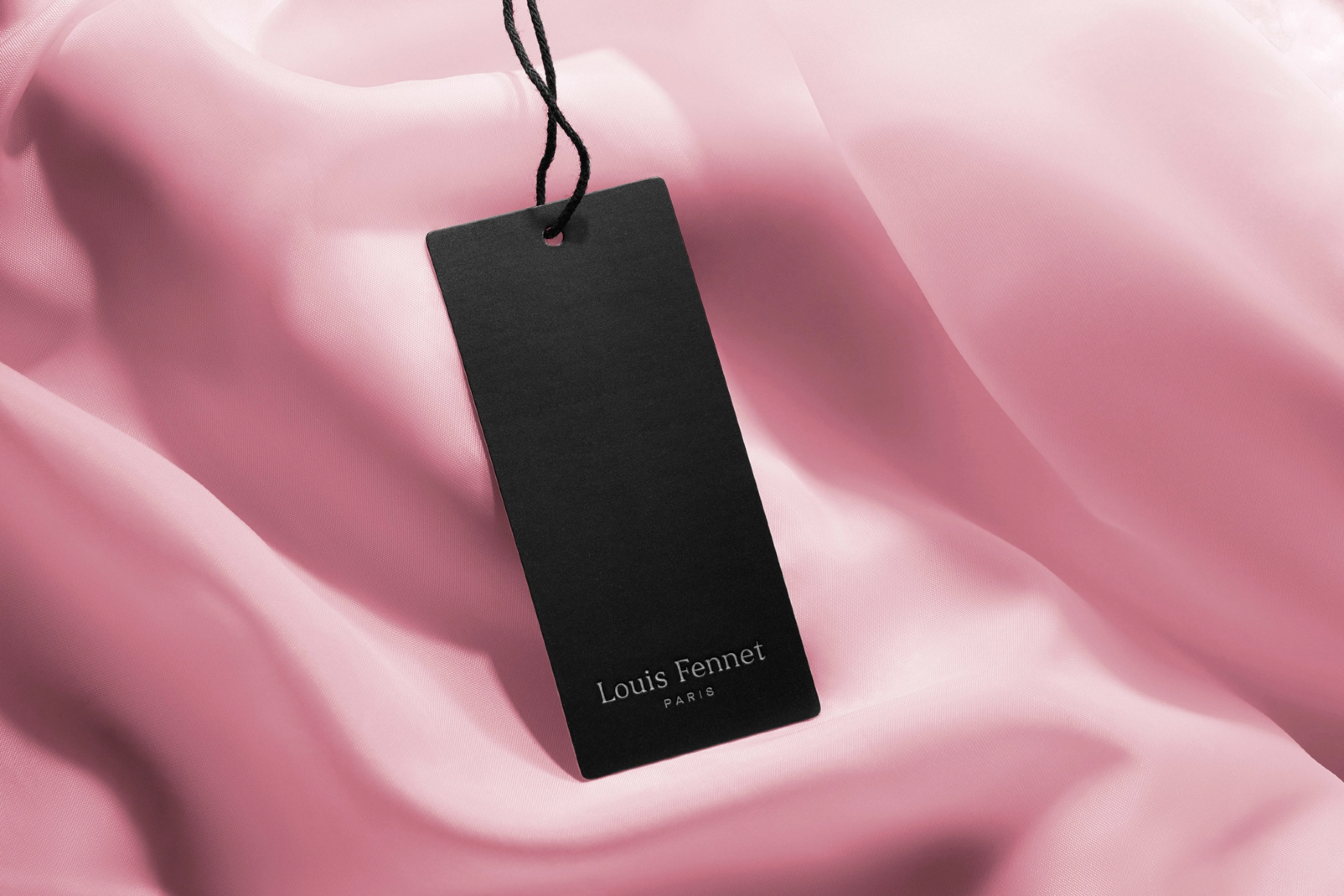 Silk Drape Hang Tag Mockup