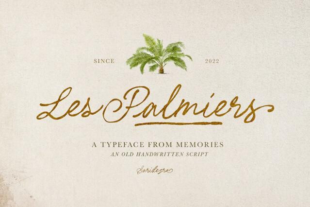 Les Palmiers - Handwritten Script