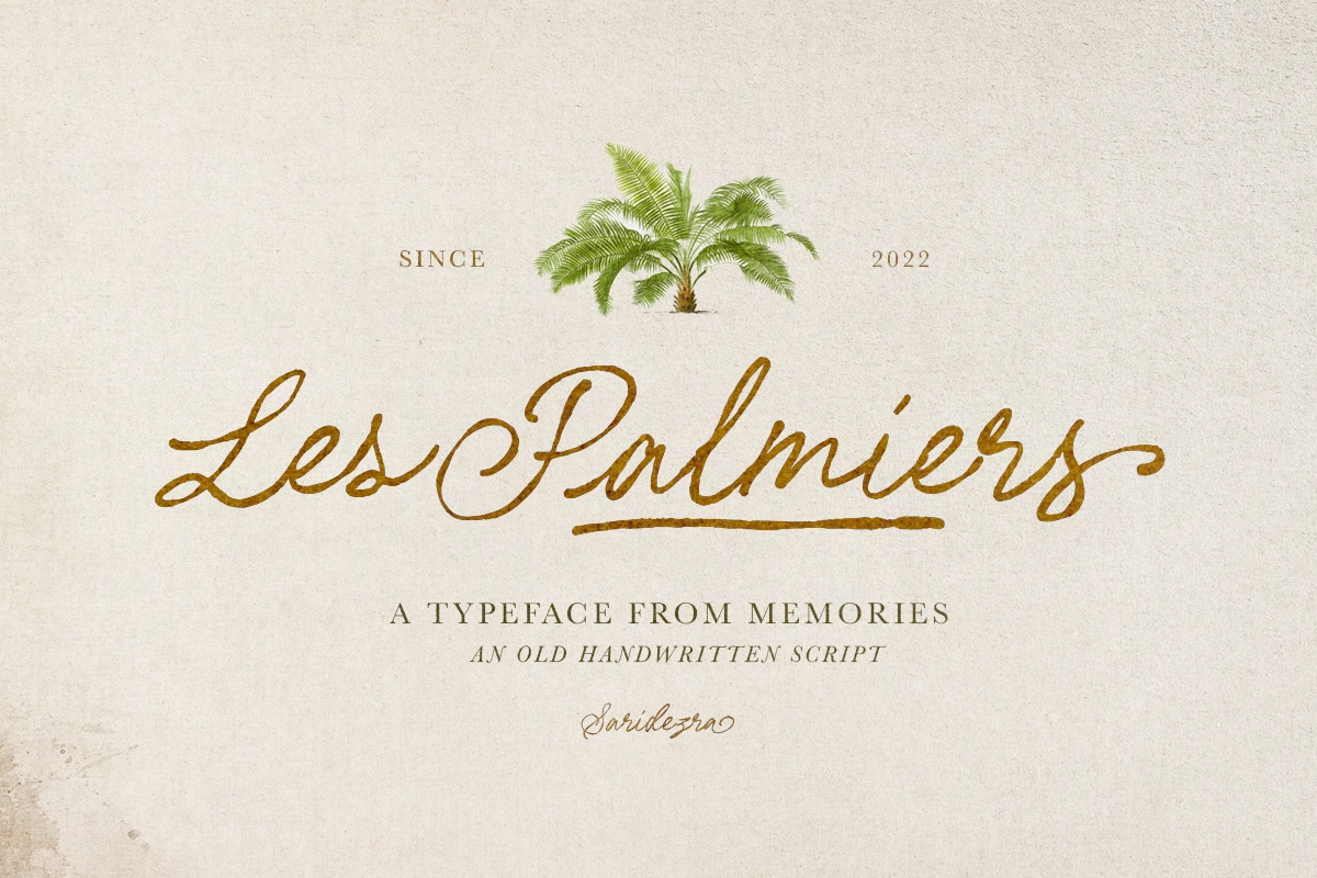 Les Palmiers - Handwritten Script