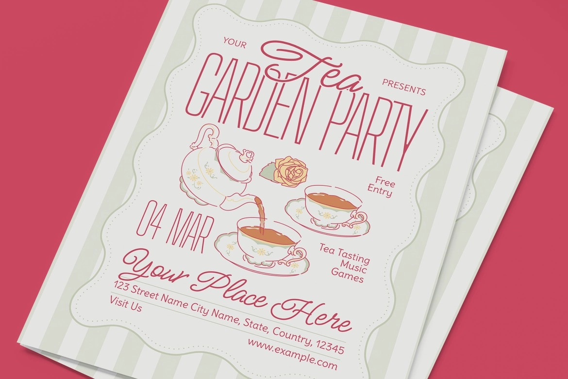 Tea Garden Party Flyer