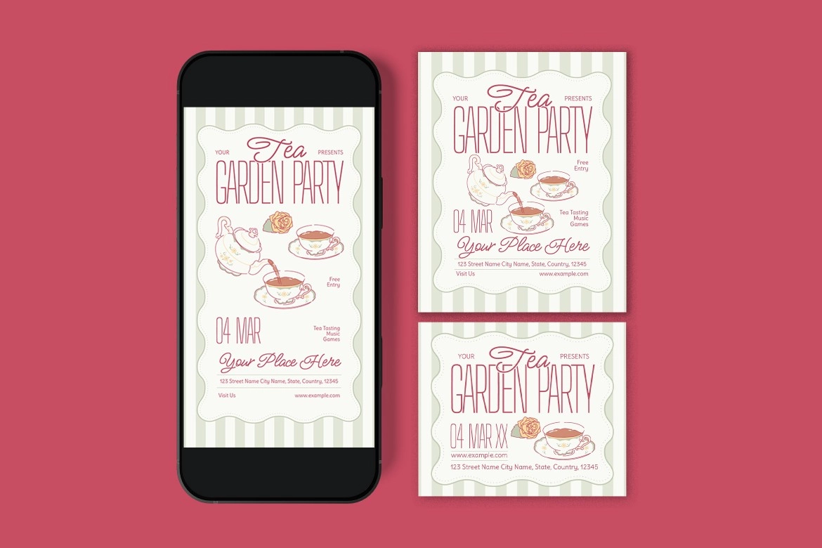 Tea Garden Party Flyer