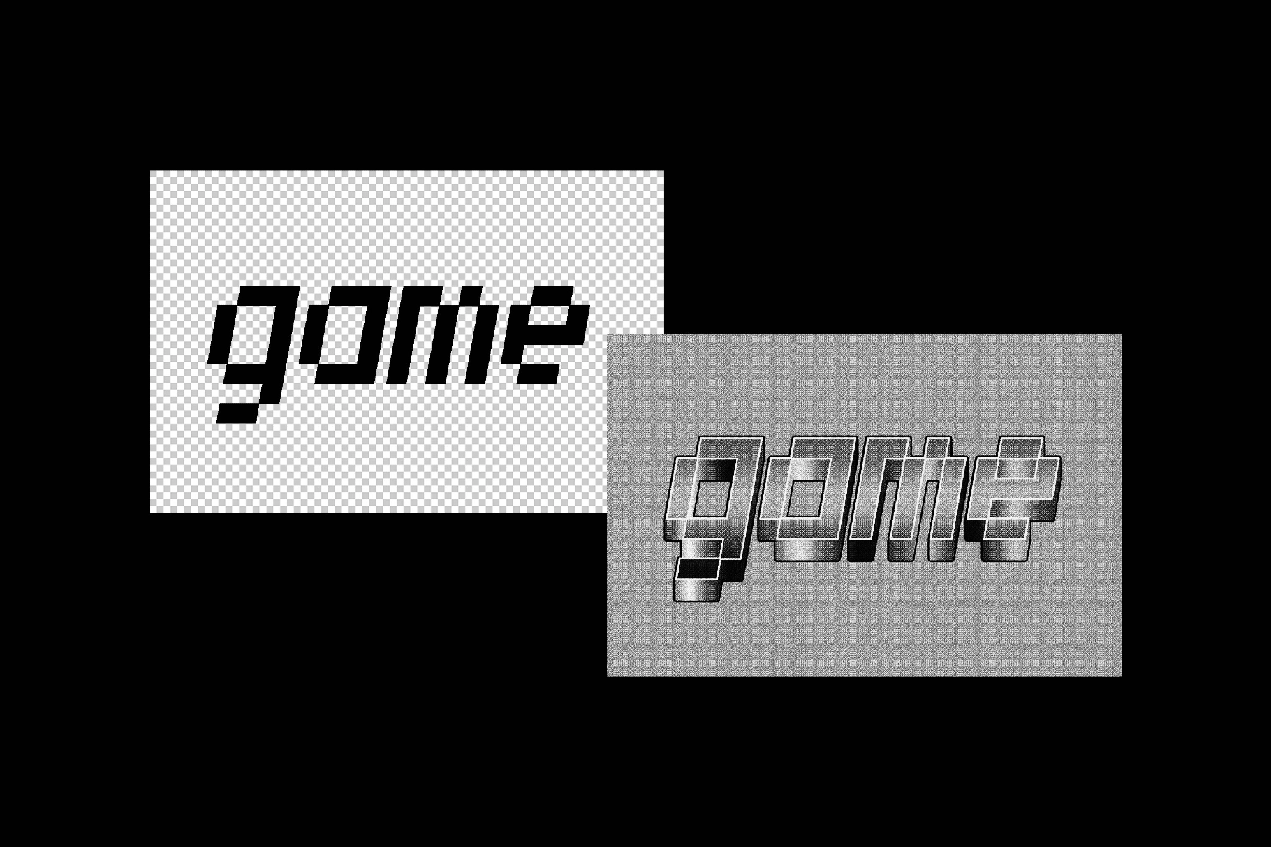 Retro Pixel Grain Text Effect