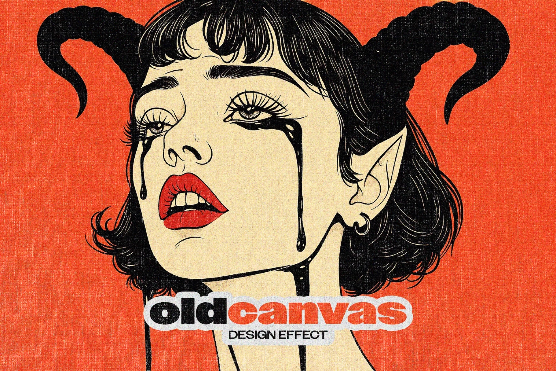 Old Canvas Printer Effect