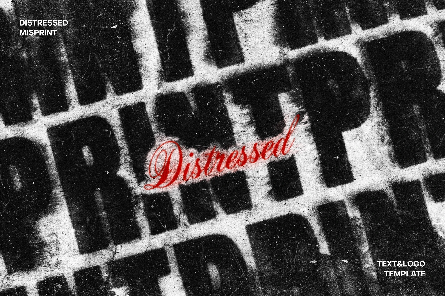 Distressed Misprint Text Effect