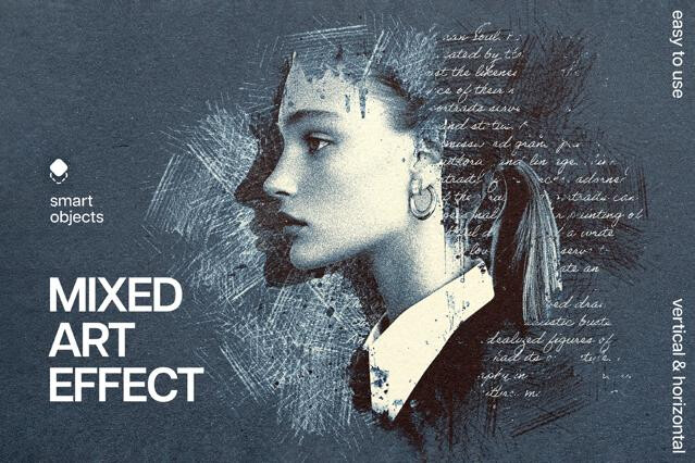 Mixed Art Photo Effect