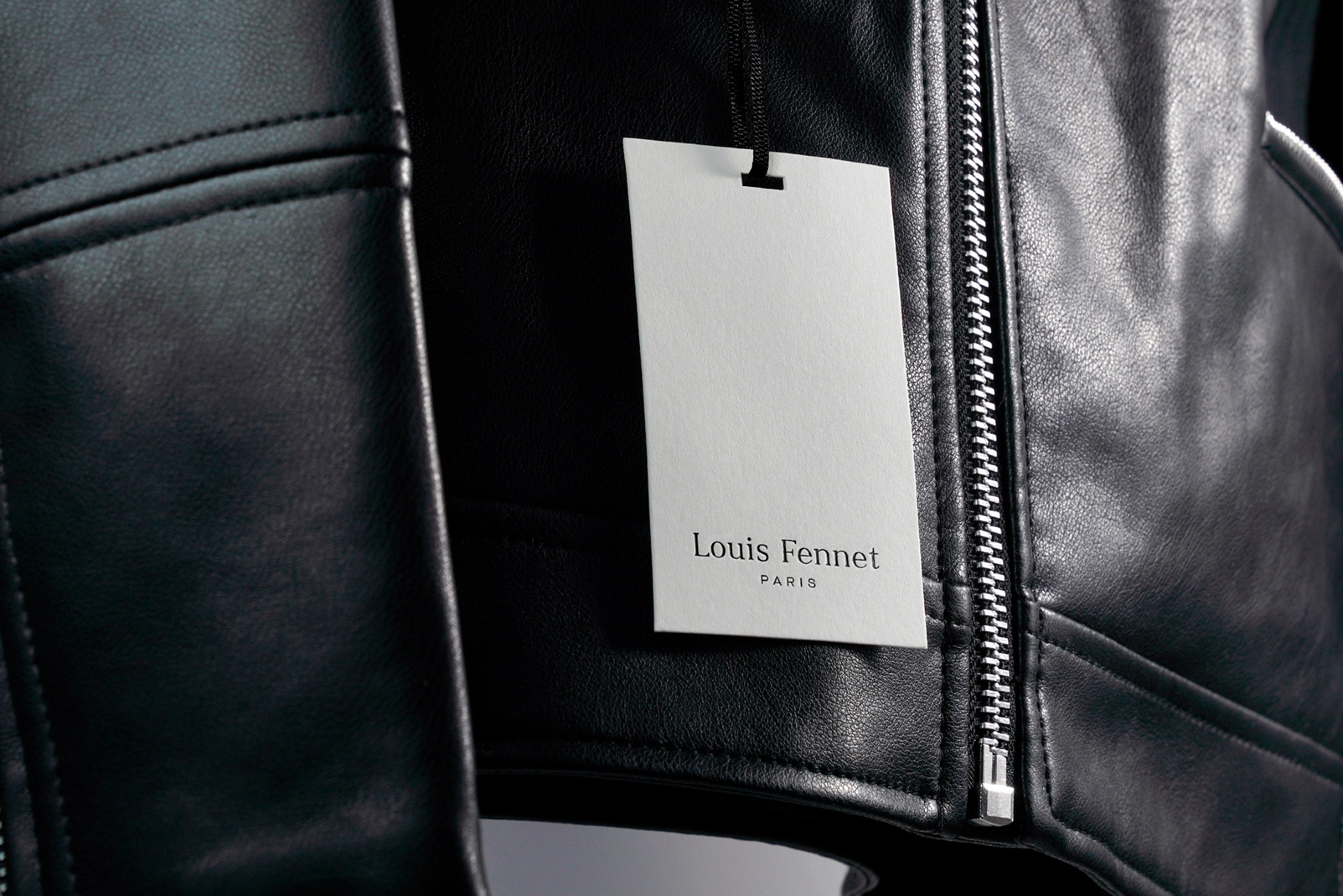 Biker Jacket Tag Mockup