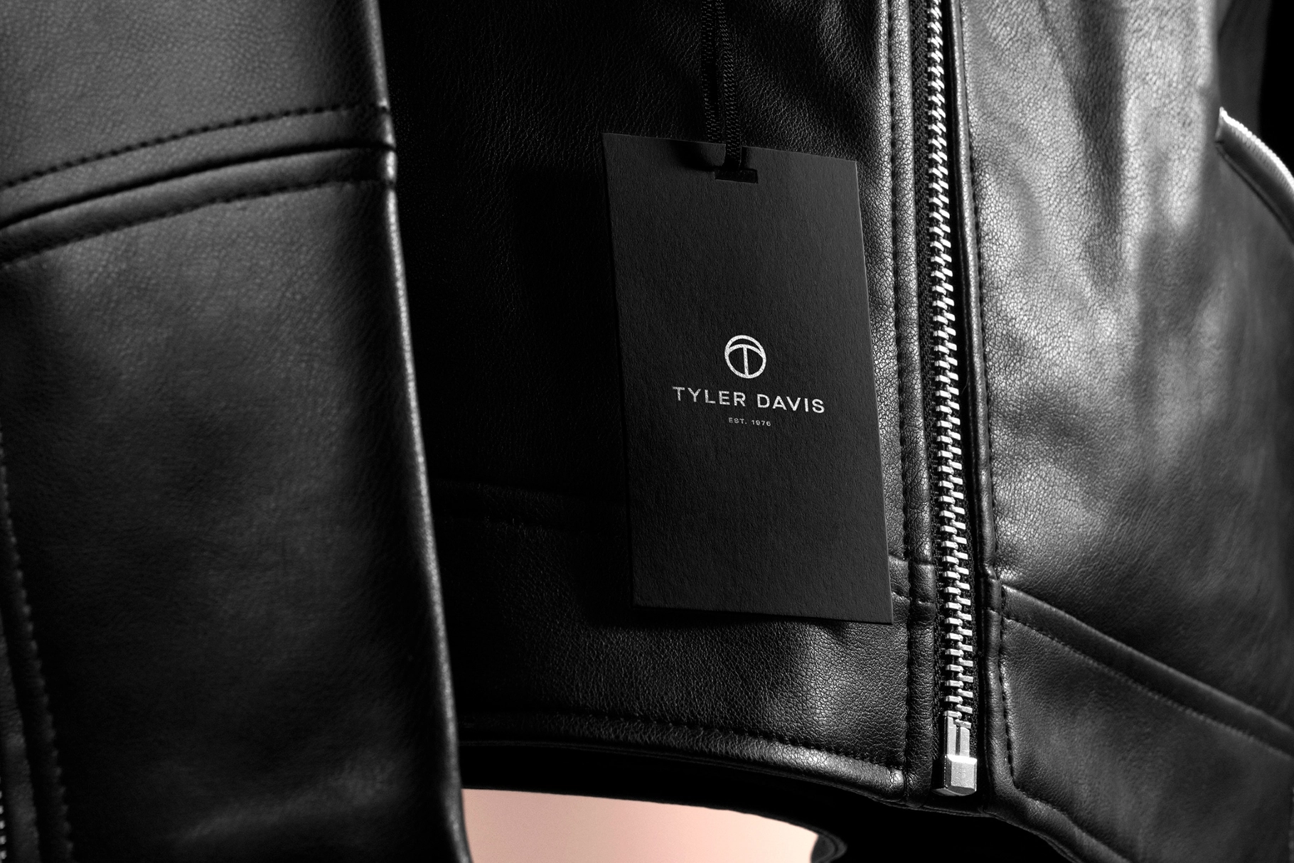 Biker Jacket Tag Mockup